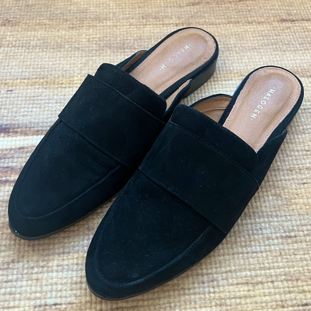 Halogen Mule in Black Suede